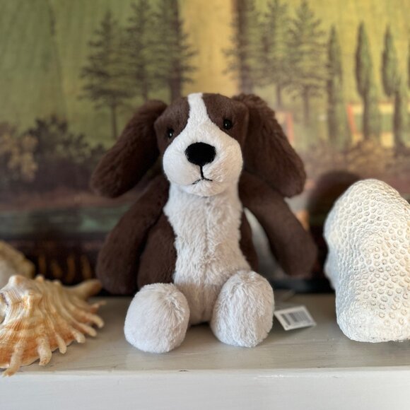Retired Rare Jellycat Small Bashful Fudge Puppy NWT - Picture 1 of 5